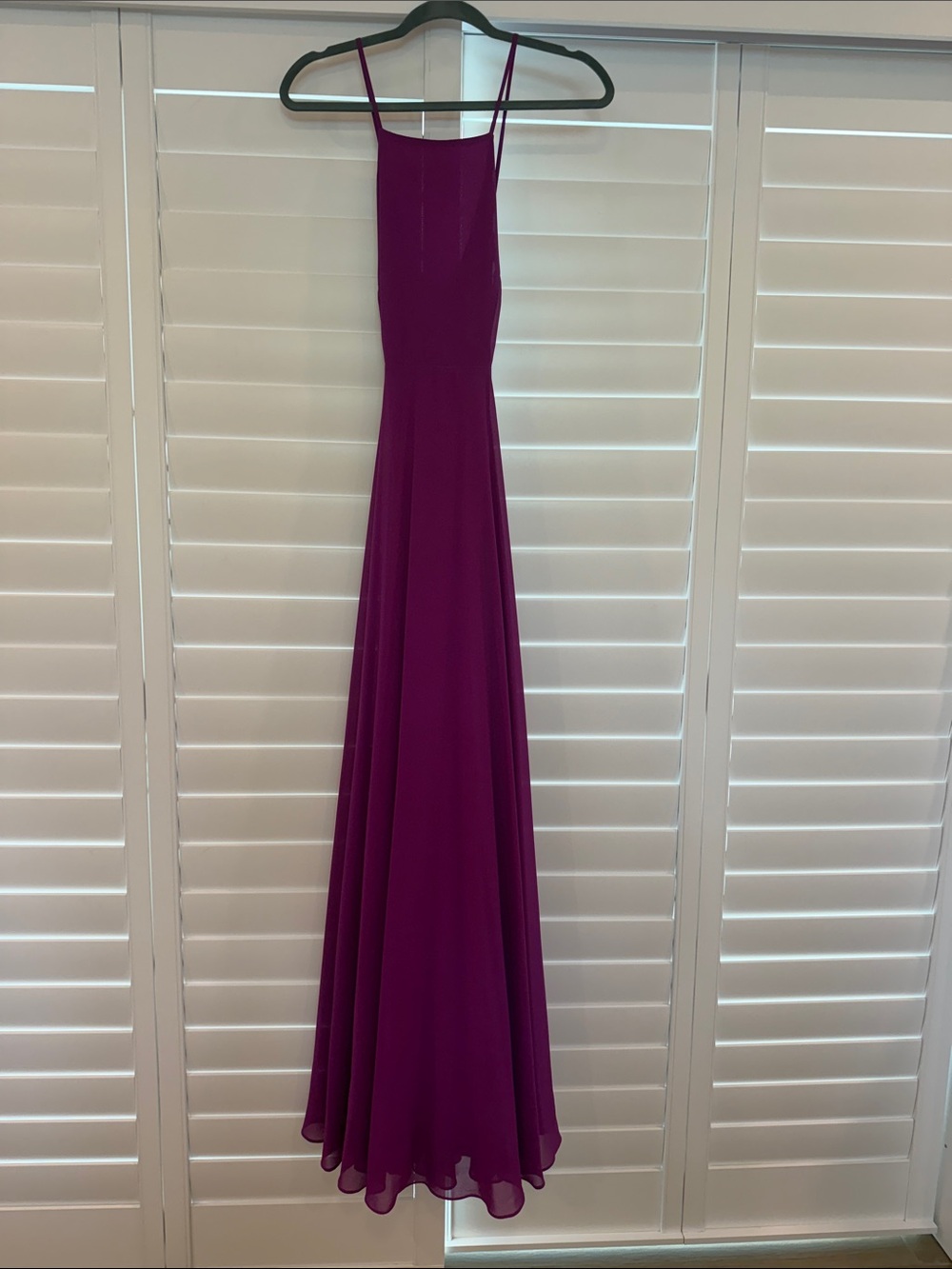 Lulu's Purple Spaghetti-Strap Maxi Gown